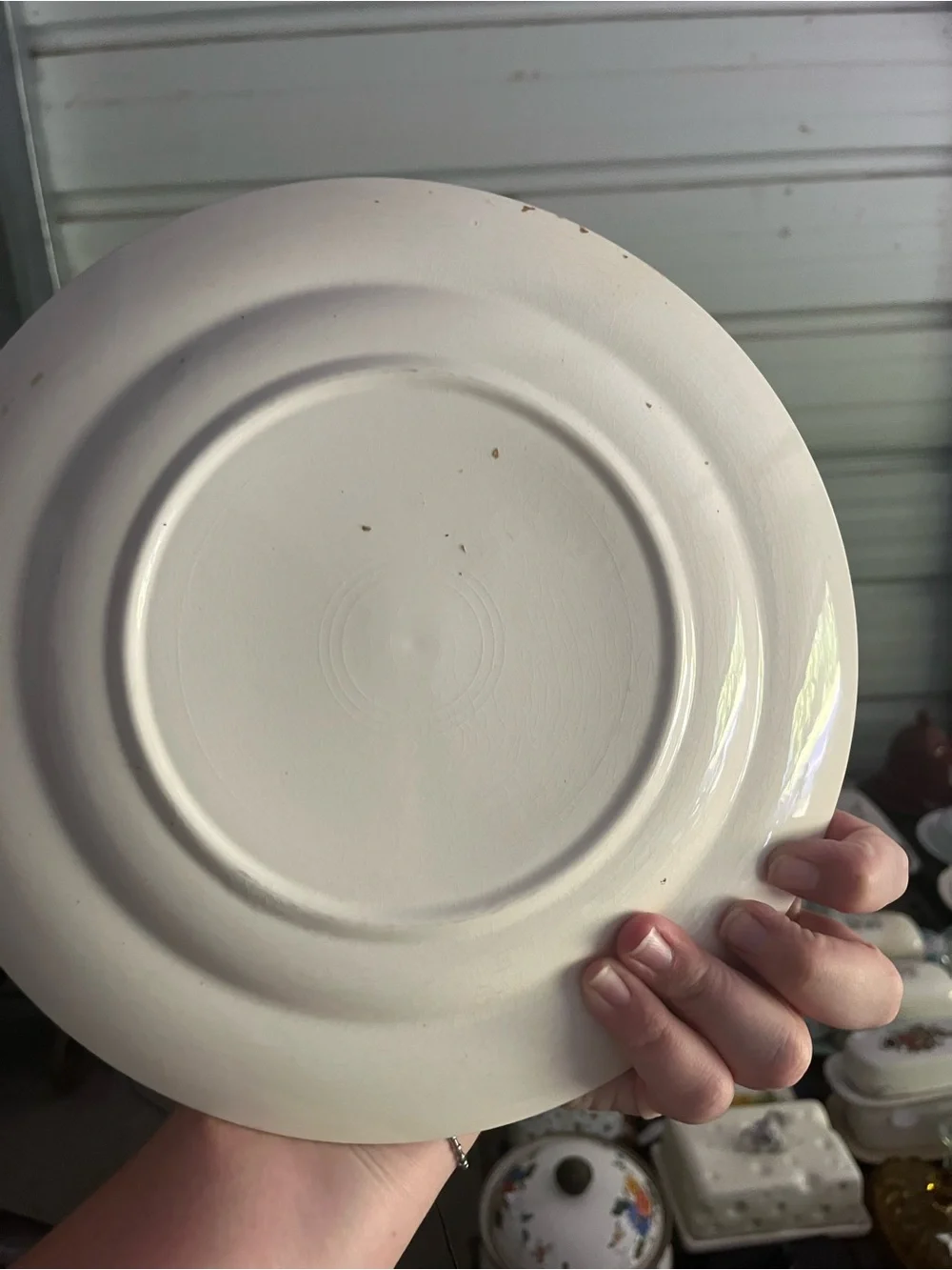 George Washington Commemorative Dinner Plate in Cream and Brown - Unbranded